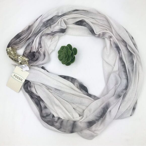 Fossil JENNA Ombre Sequin Infinity Scarf- New With Tags - Picture 1 of 13